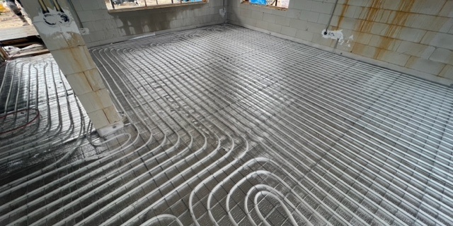 Woning in Gees voorzien van vloerverwarming